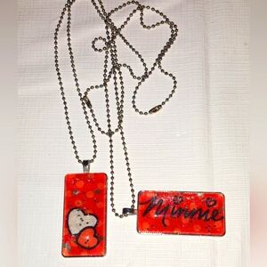 🙂2pc glass dome pendant with ball chain